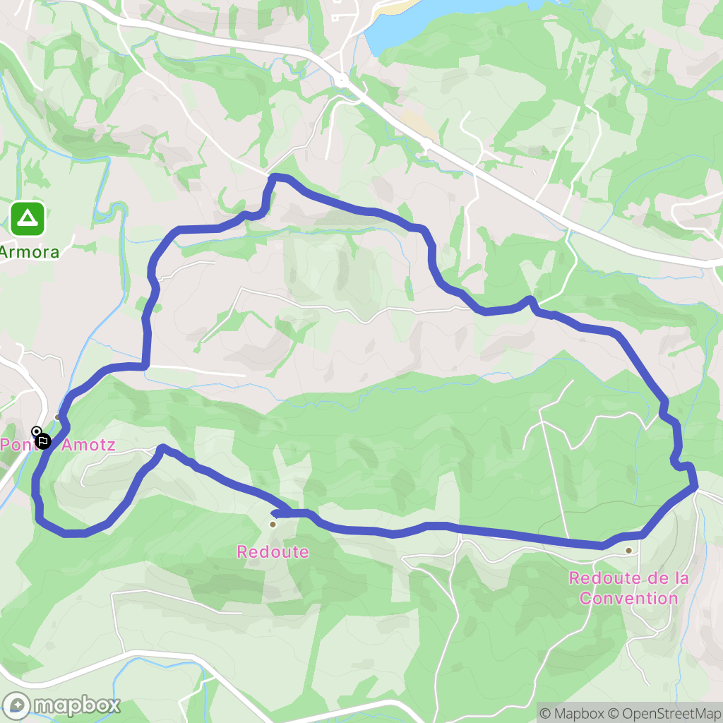Saint-Pée-sur-Nivelle : carte du parcours de randonnée - France