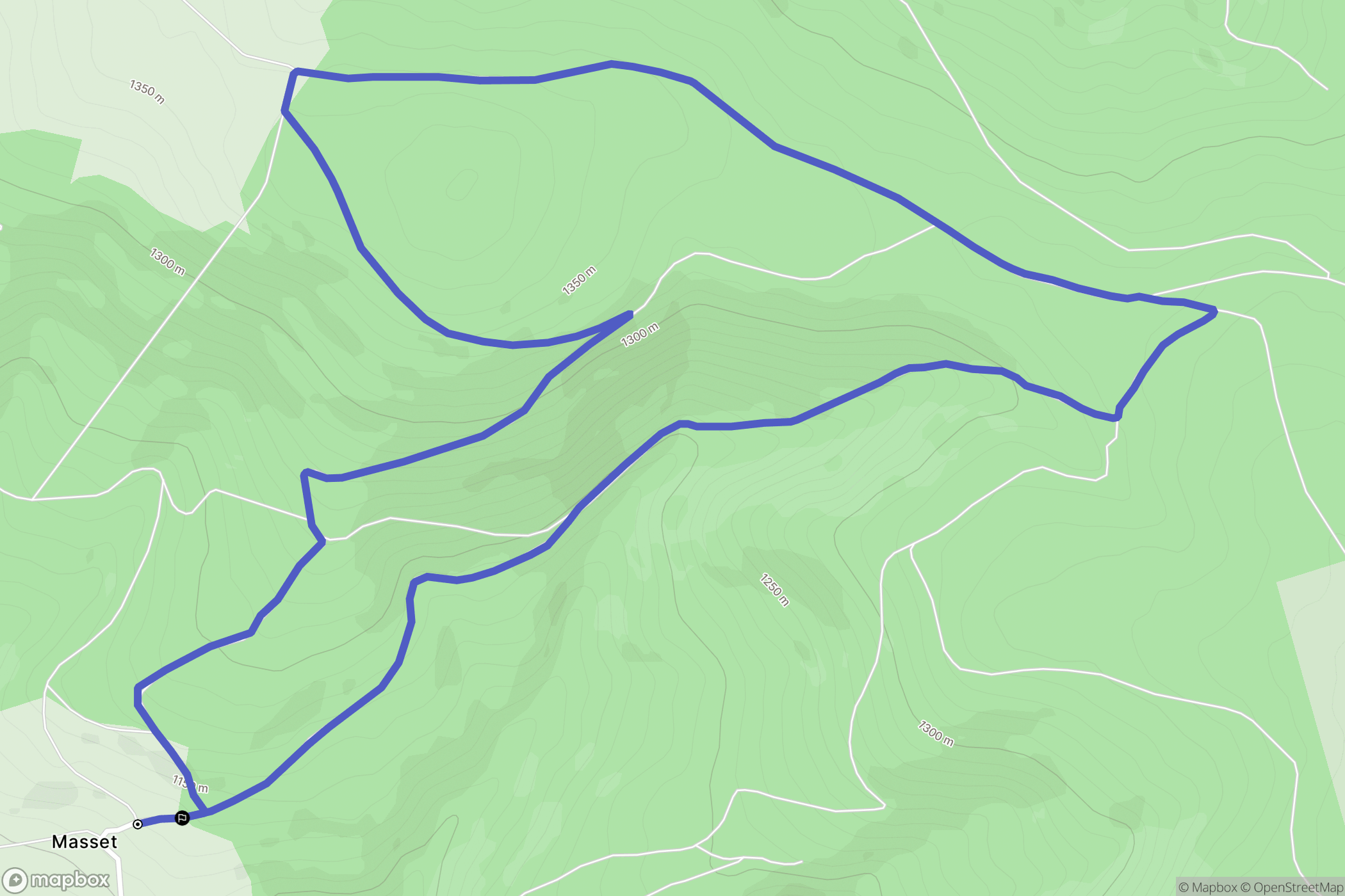 Clavières : carte du parcours de randonnée - France