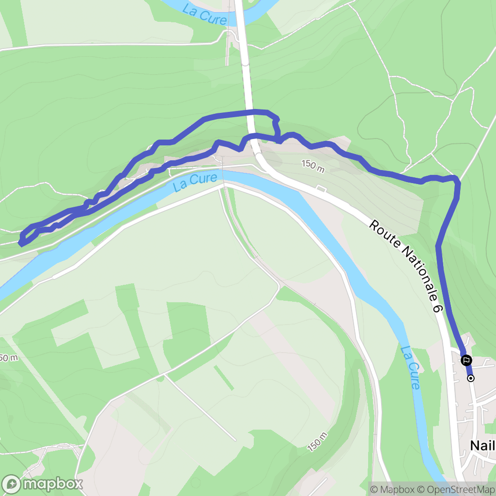 Saint-Moré : carte du parcours de randonnée - France