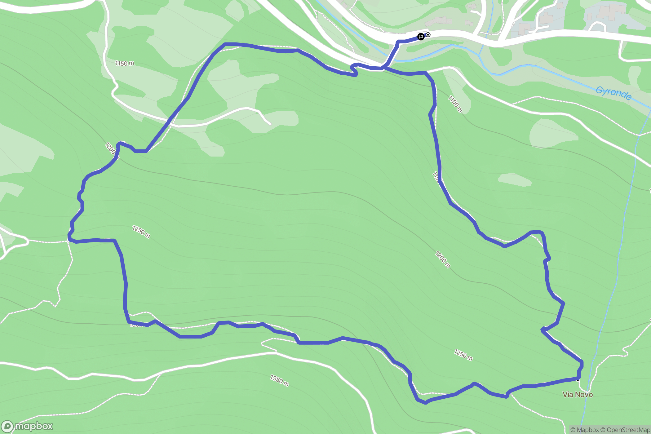 Les Vigneaux : carte du parcours de randonnée - France