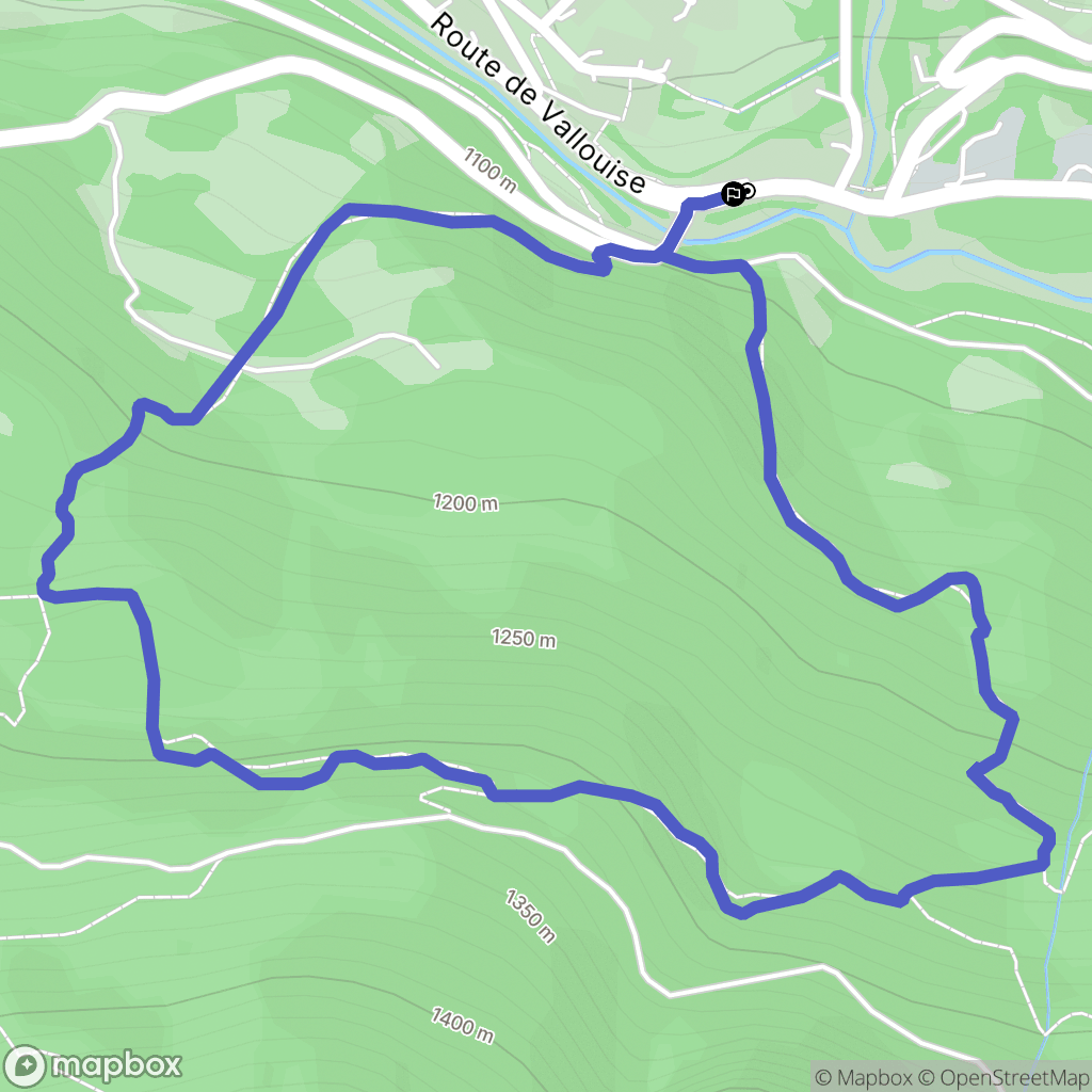 Les Vigneaux : carte du parcours de randonnée - France