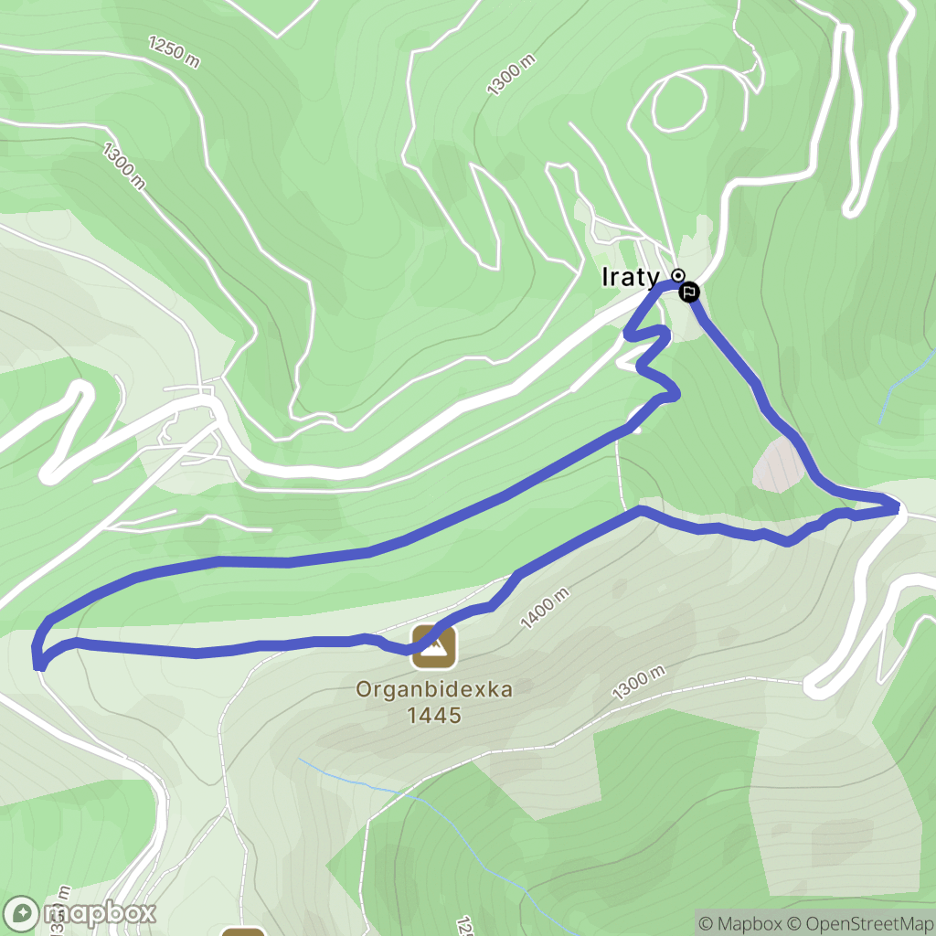 Larrau : carte du parcours de randonnée - France