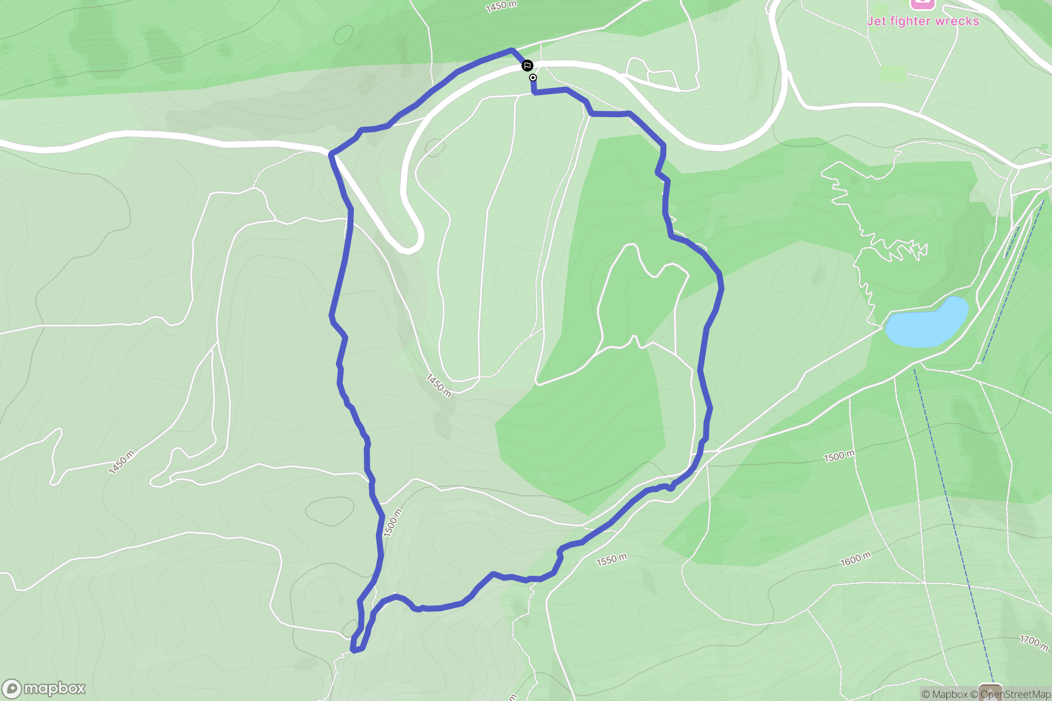 Gréolières : carte du parcours de randonnée - France