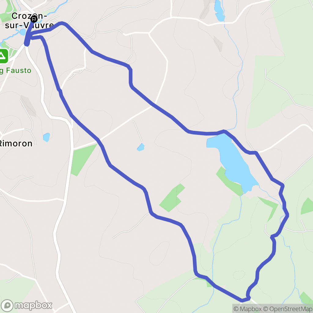 Crozon-sur-Vauvre : carte du parcours de randonnée - France