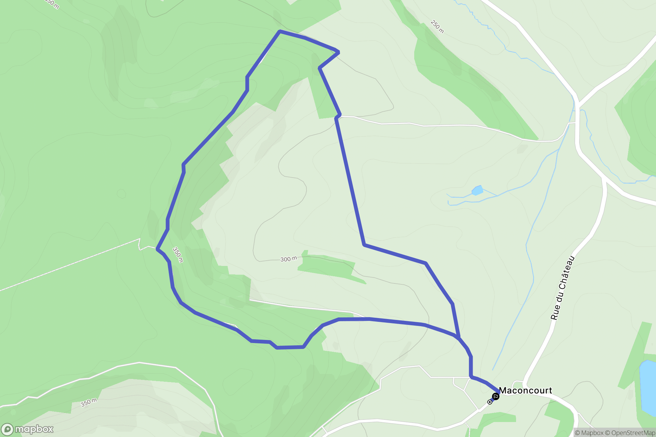 Saint-Urbain-Maconcourt : carte du parcours de randonnée - France