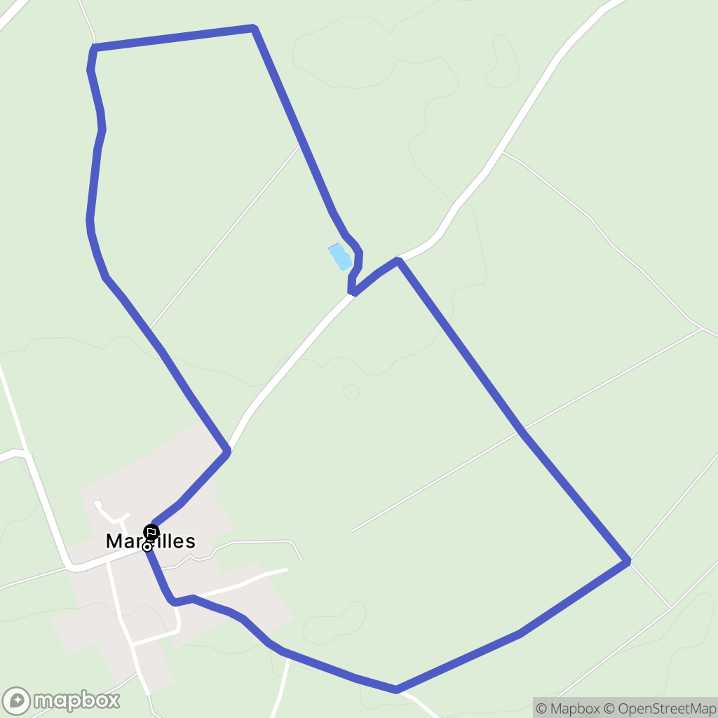 Mareilles : carte du parcours de randonnée - France