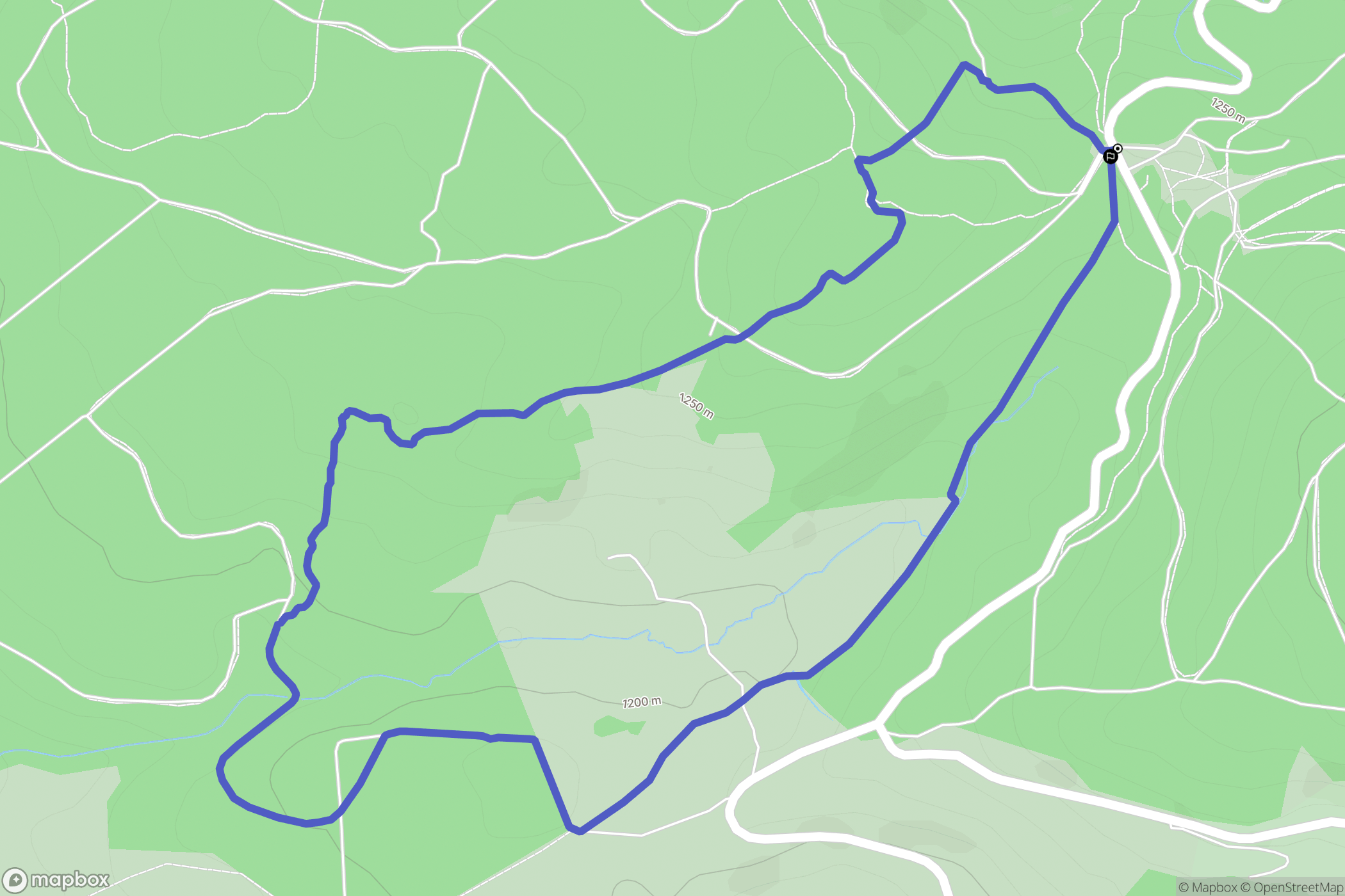 La Tour-d'Auvergne : carte du parcours de randonnée - France