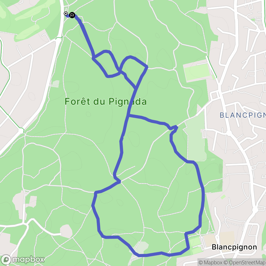Anglet : carte du parcours de randonnée - France