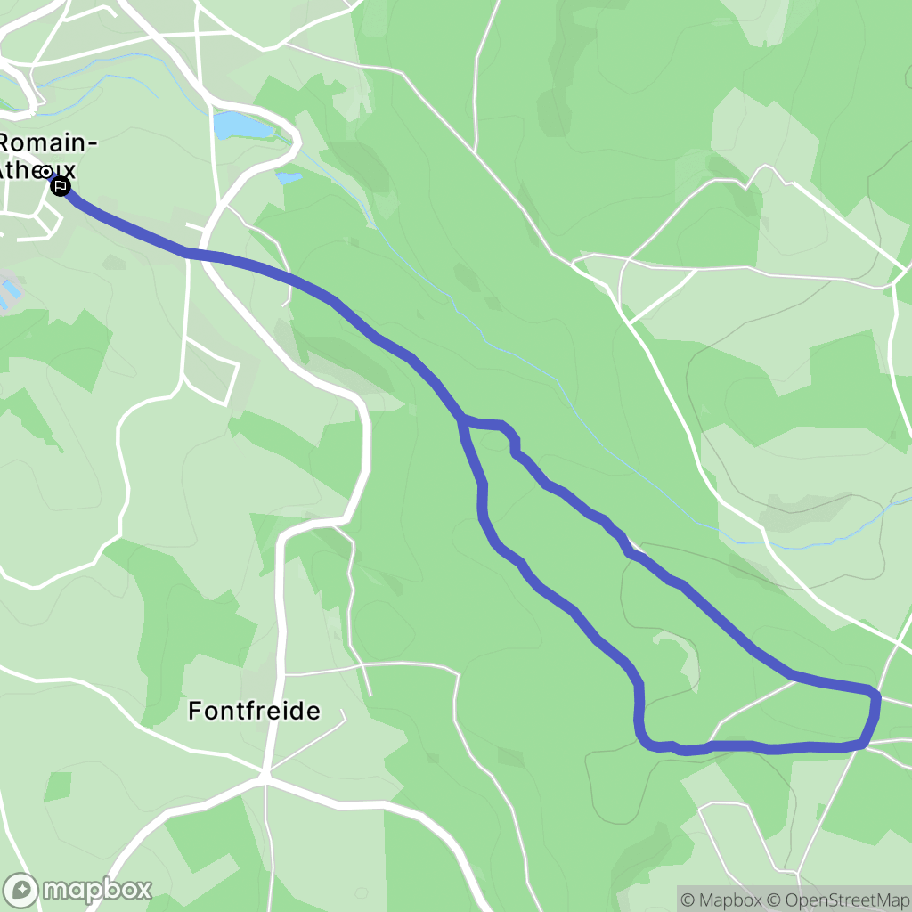 Saint-Romain-les-Atheux : carte du parcours de randonnée - France
