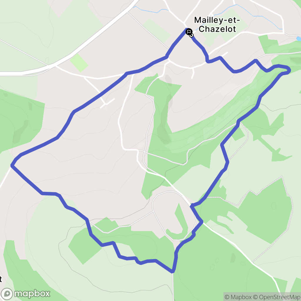 Mailley-et-Chazelot : carte du parcours de randonnée - France