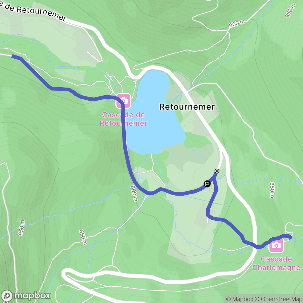 Xonrupt-Longemer : carte du parcours de randonnée - France