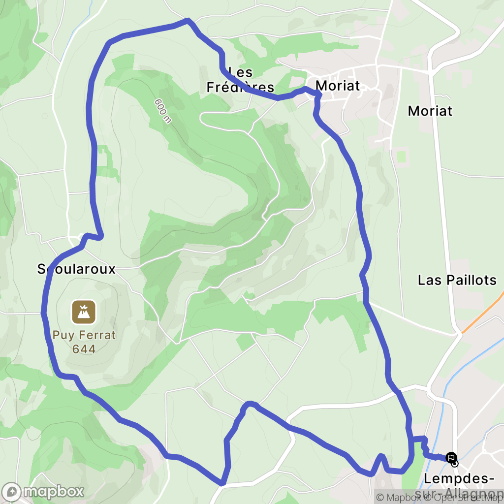 Lempdes-sur-Allagnon : carte du parcours de randonnée - France