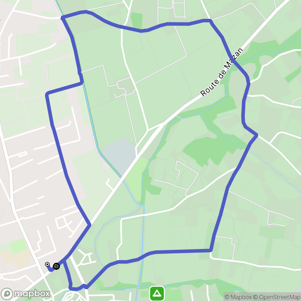 Pernes-les-Fontaines : carte du parcours de randonnée - France