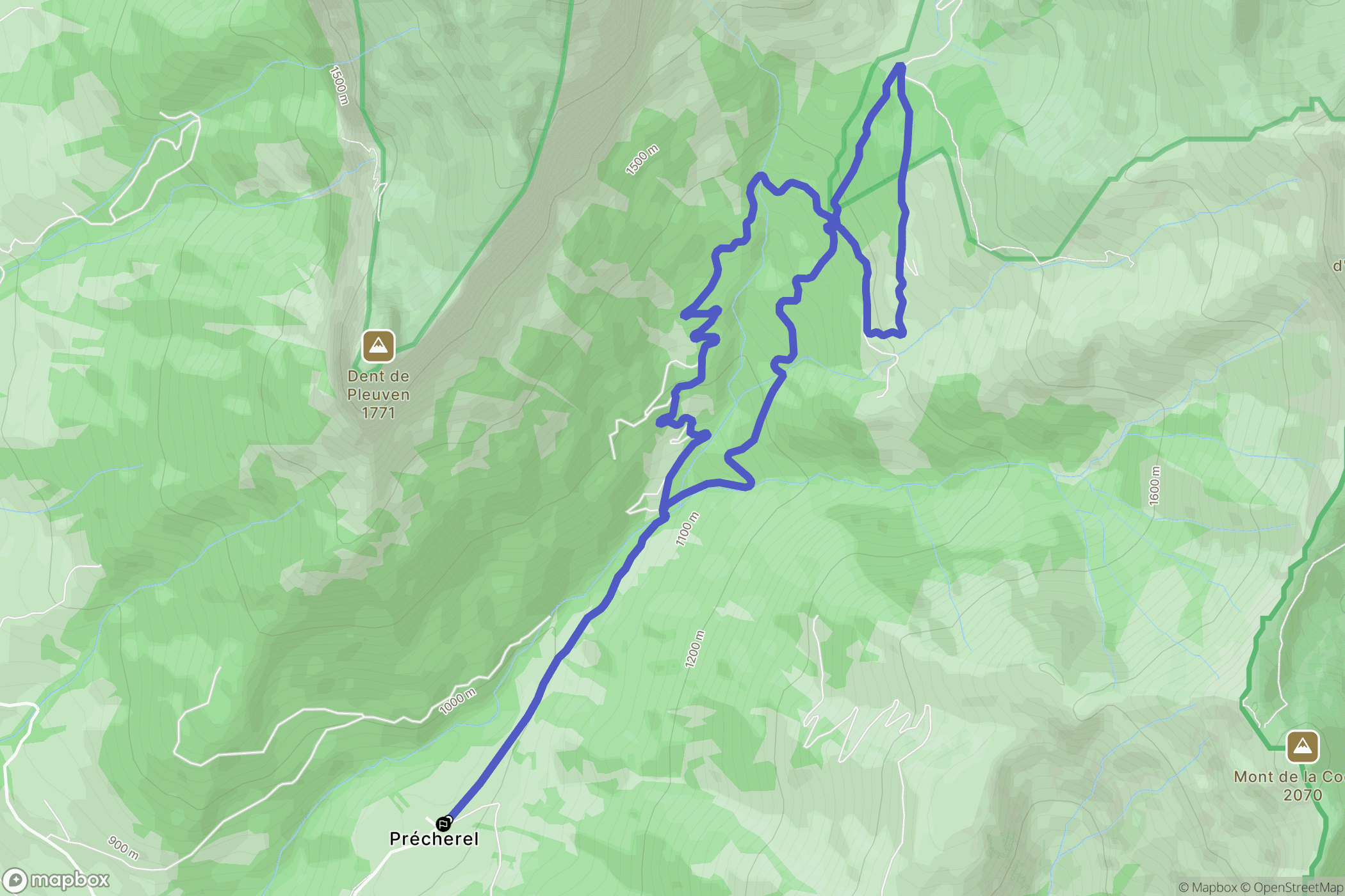 Jarsy : carte du parcours de randonnée - France