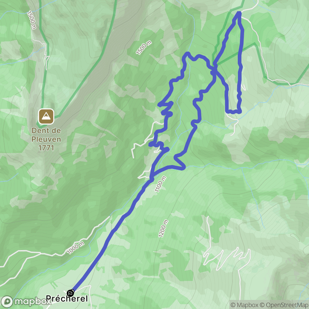 Jarsy : carte du parcours de randonnée - France