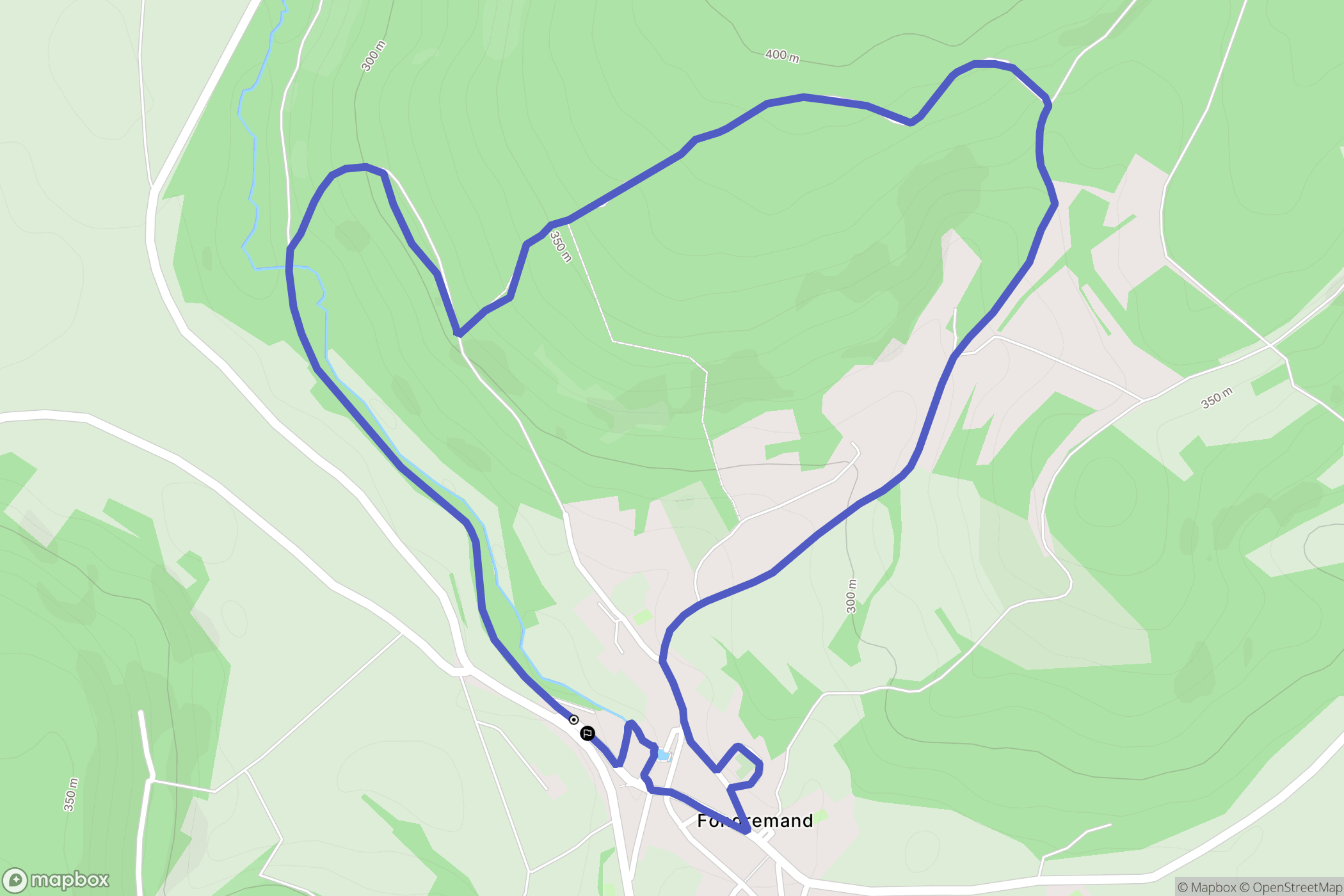 Fondremand : carte du parcours de randonnée - France