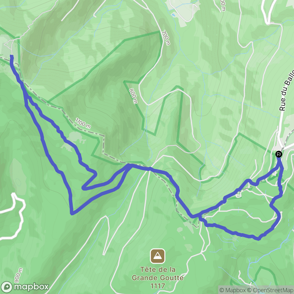Saint-Maurice-sur-Moselle : carte du parcours de randonnée - France
