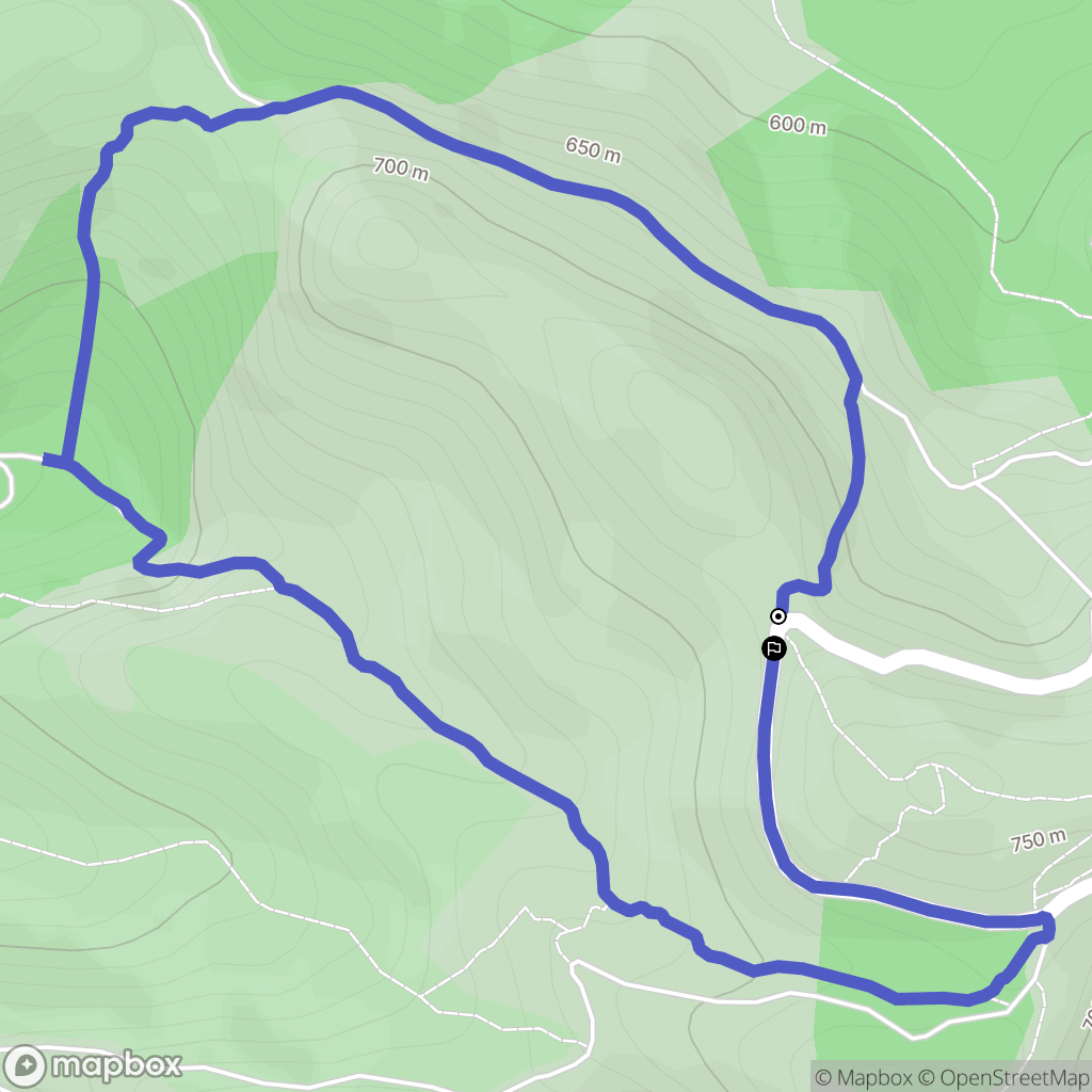 Auriol : carte du parcours de randonnée - France