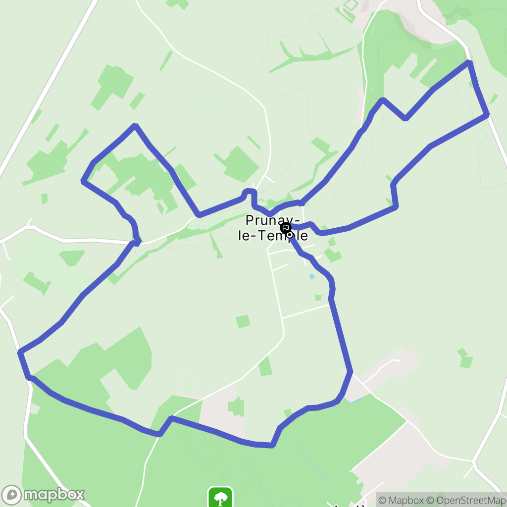 Prunay-le-Temple : carte du parcours de randonnée - France
