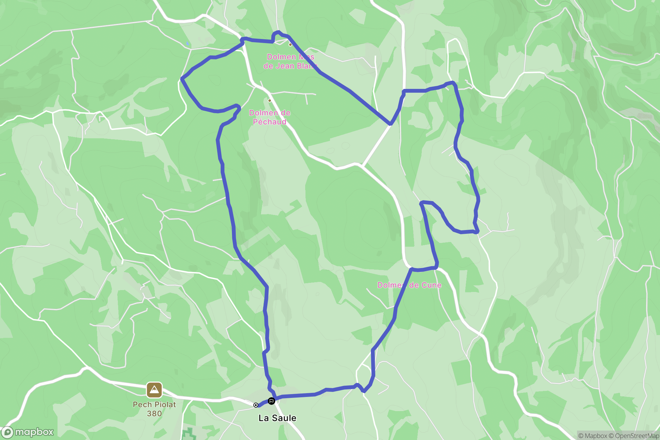 Saint-Chels : carte du parcours de randonnée - France