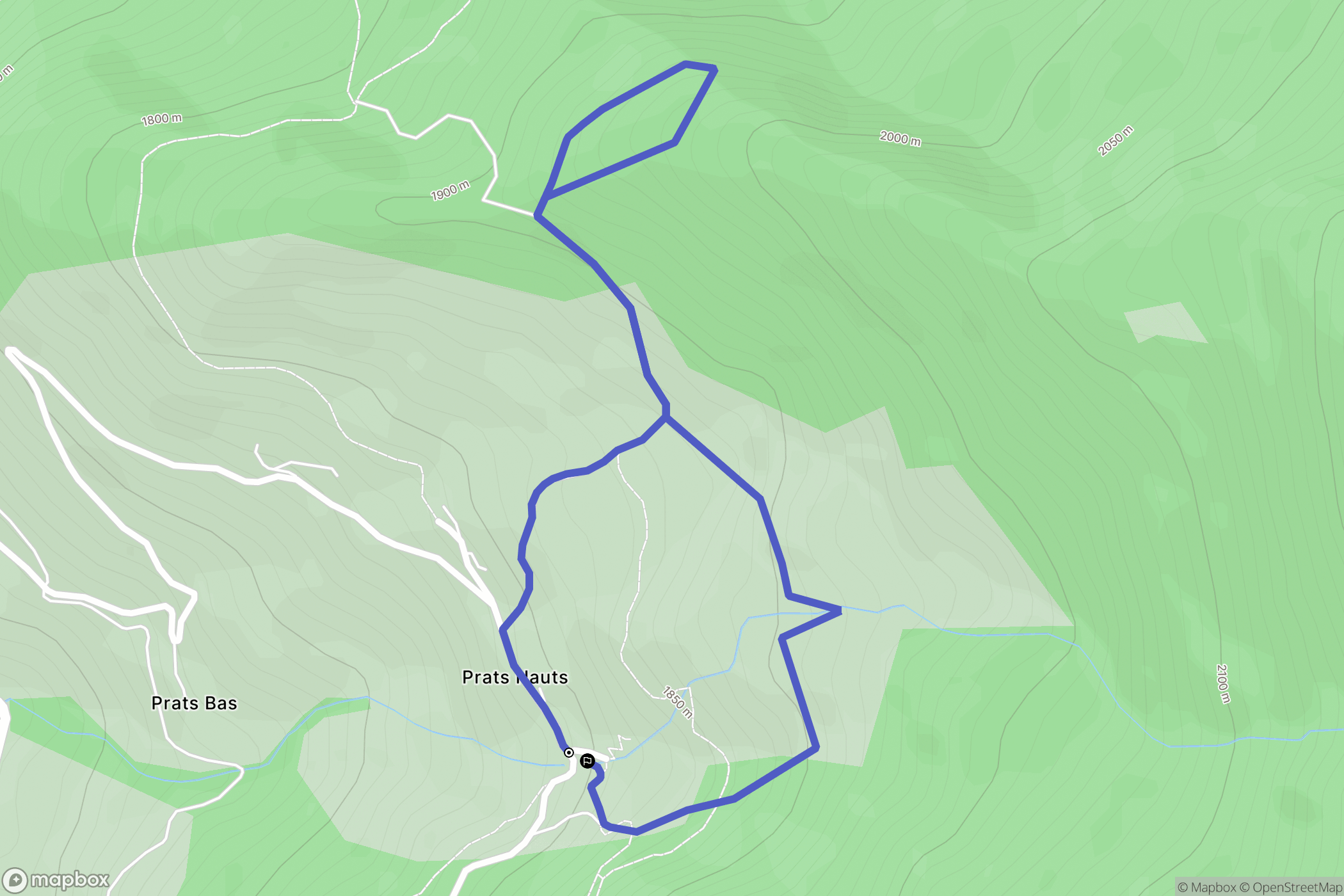 Château-Ville-Vieille : carte du parcours de randonnée - France