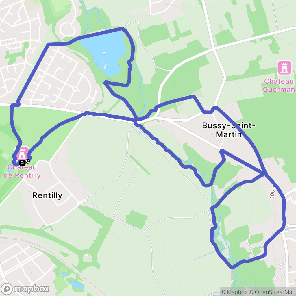 Bussy-Saint-Martin : carte du parcours de randonnée - France