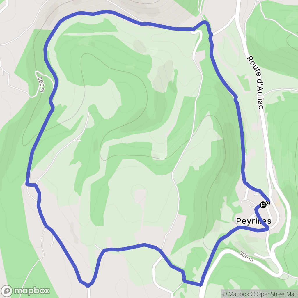 Peyrilles : carte du parcours de randonnée - France