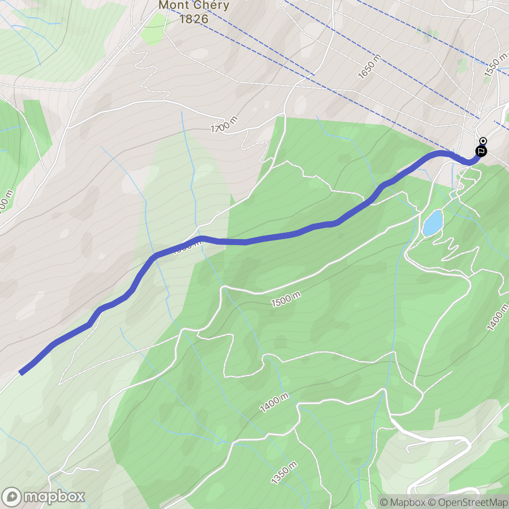 Les Gets : carte du parcours de randonnée - France