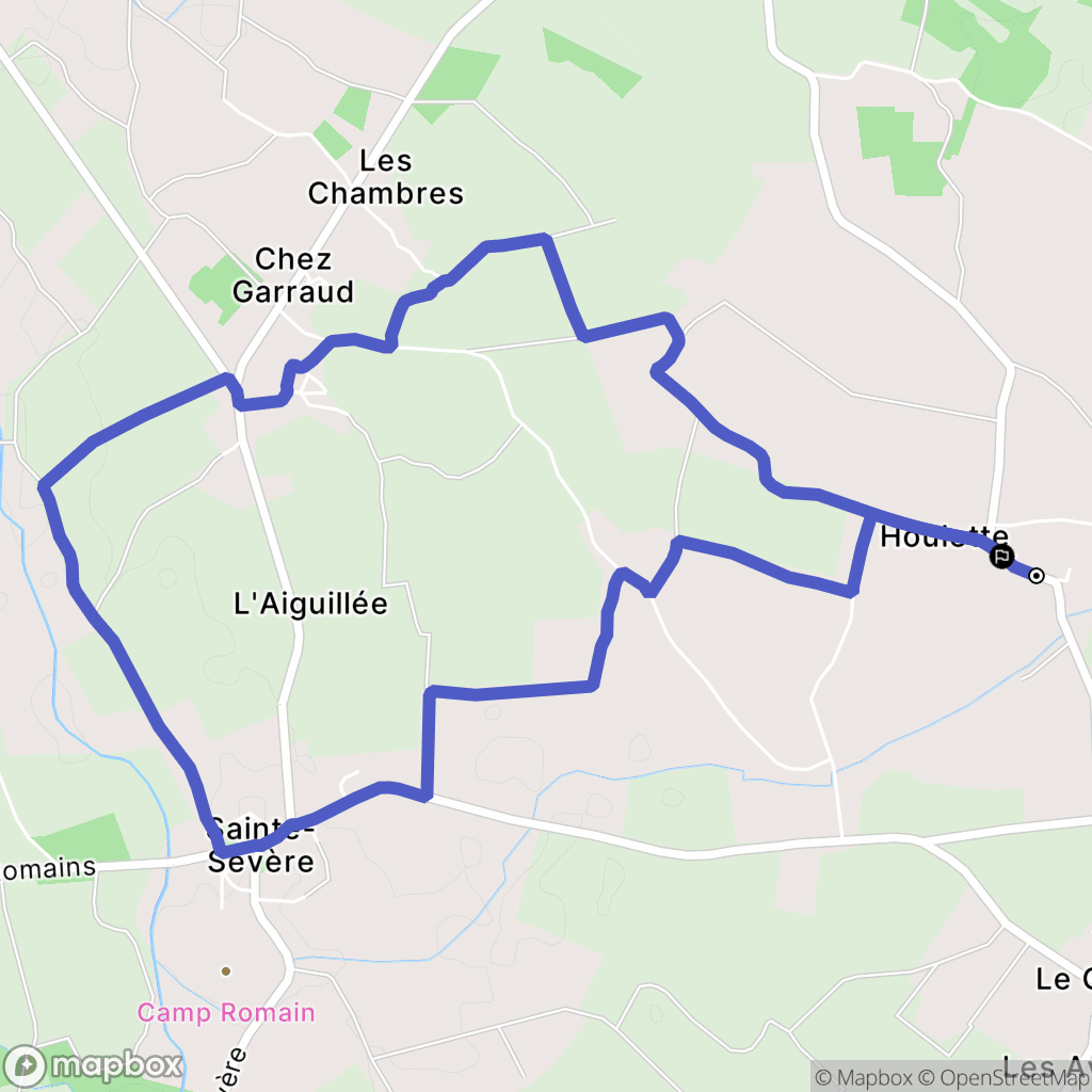 Houlette : carte du parcours de randonnée - France