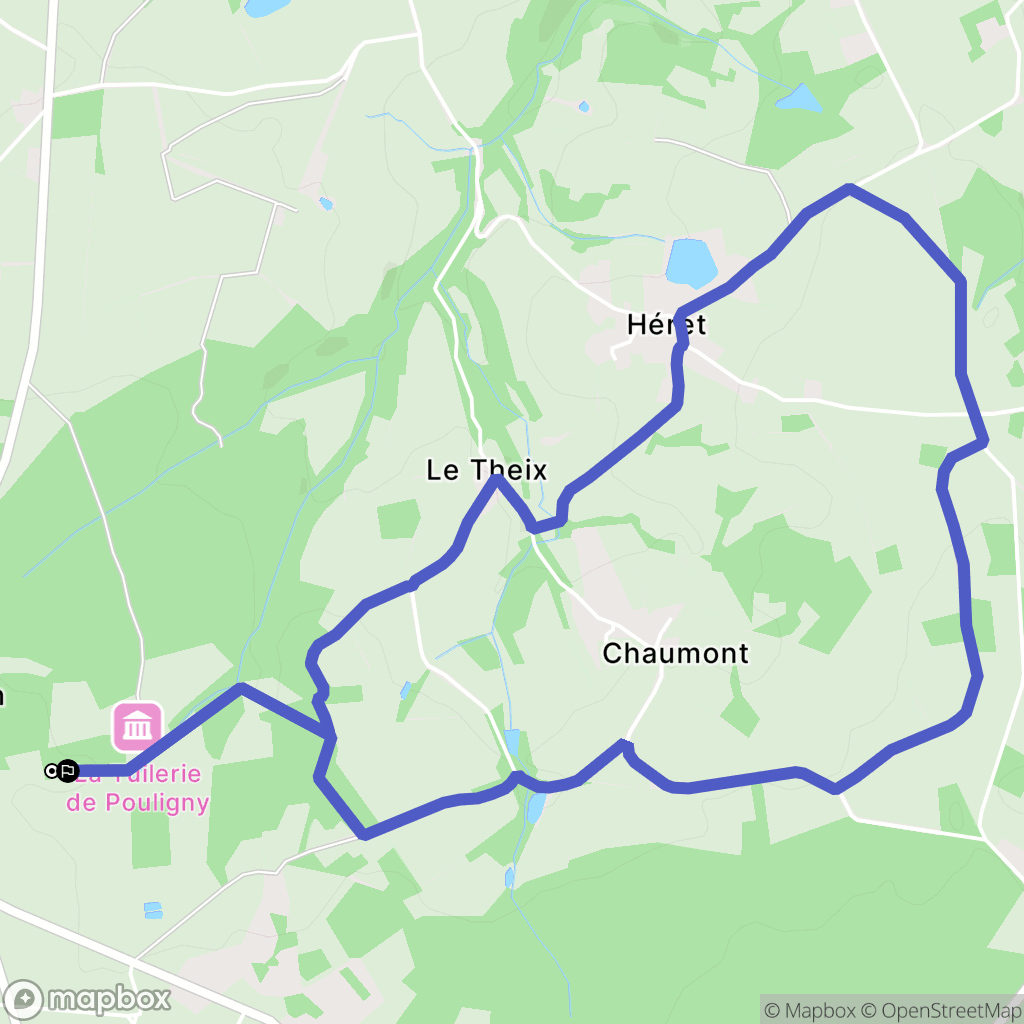 Le Bourg-d'Hem : carte du parcours de randonnée - France