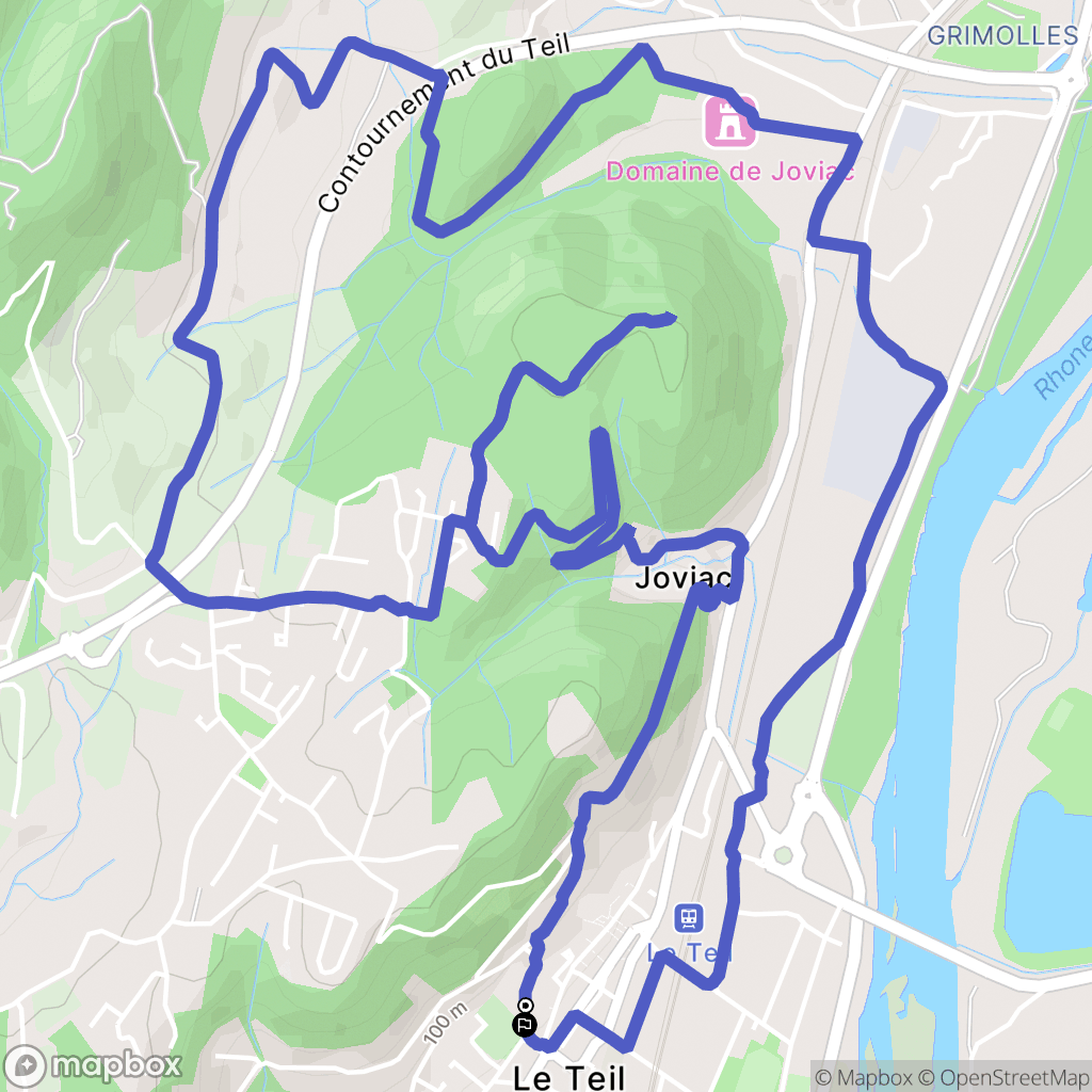 Le Teil : carte du parcours de randonnée - France