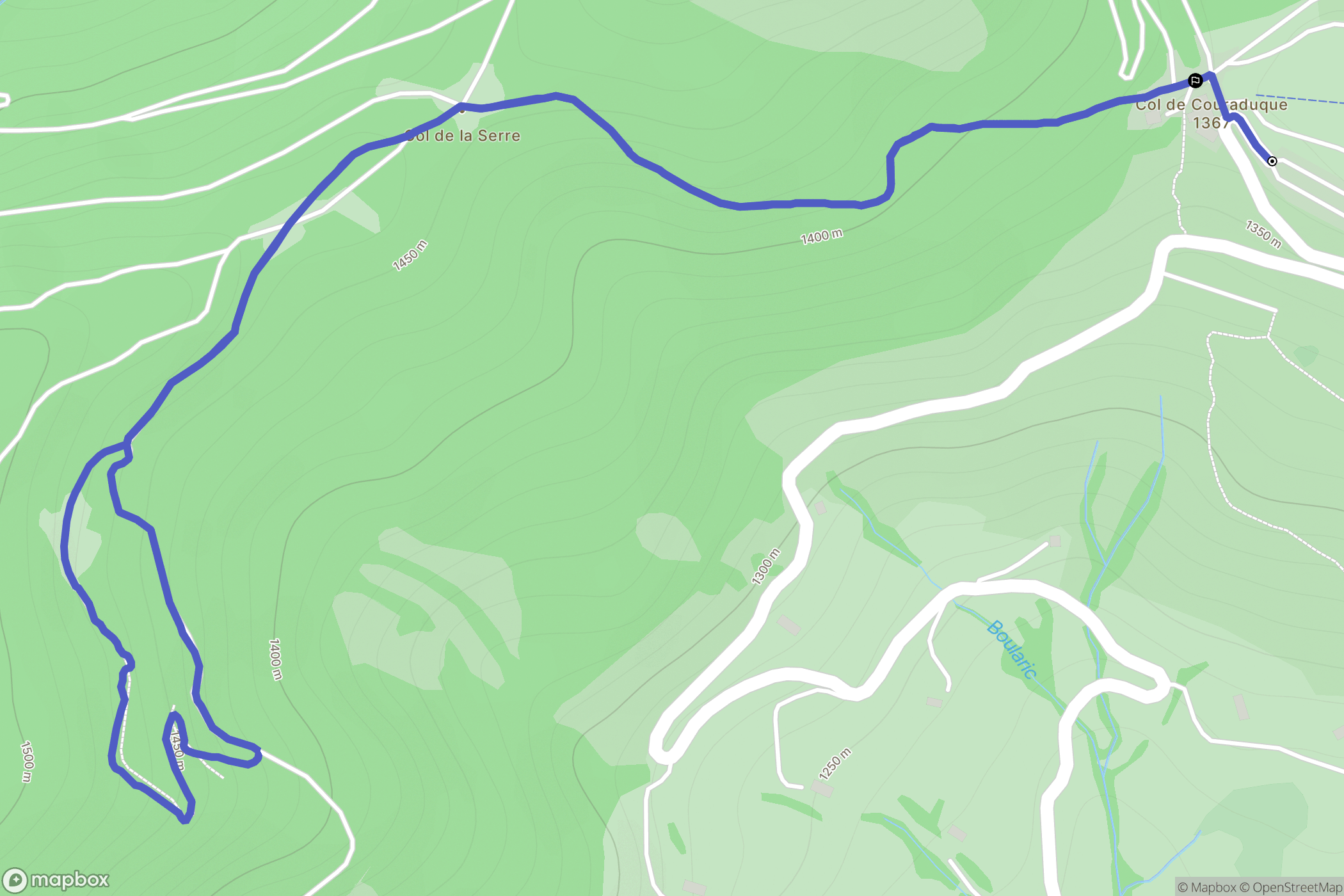 Aucun : carte du parcours de randonnée - France