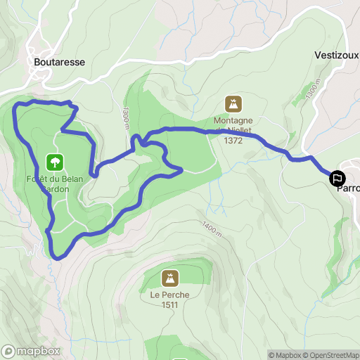 Anzat-le-Luguet : carte du parcours de randonnée - France