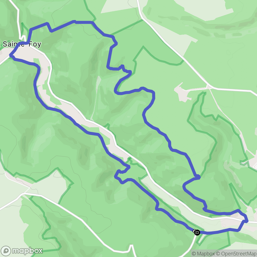 Étaules : carte du parcours de randonnée - France