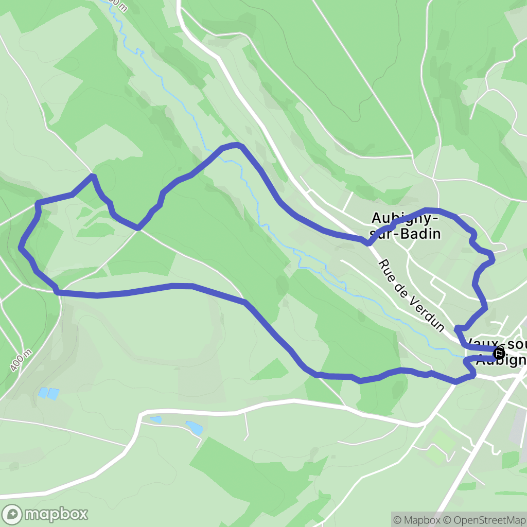 Aubigny-sur-Badin : carte du parcours de randonnée - France
