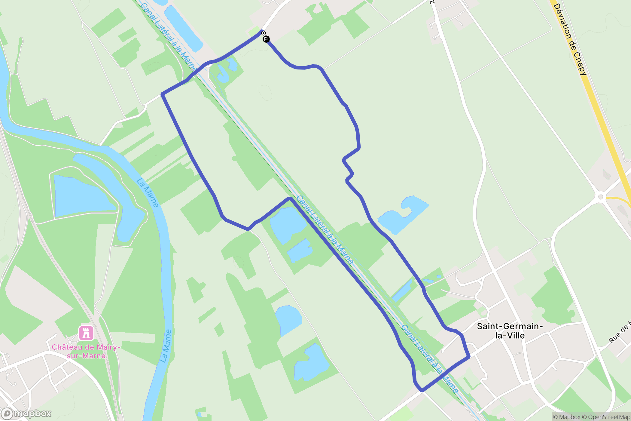 Chepy : carte du parcours de randonnée - France