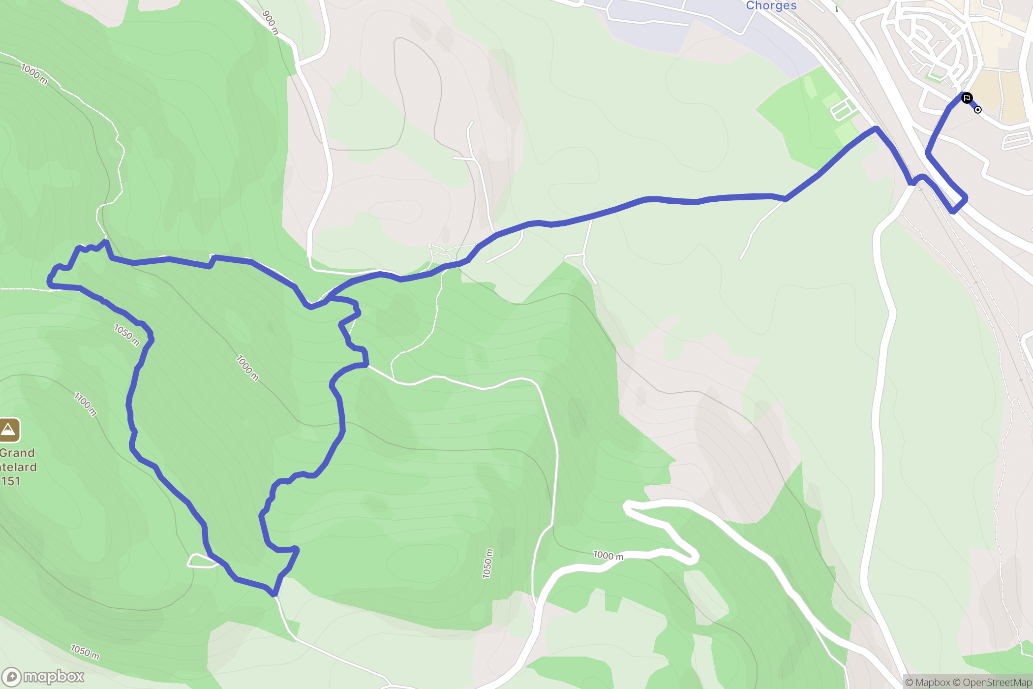 Chorges : carte du parcours de randonnée - France