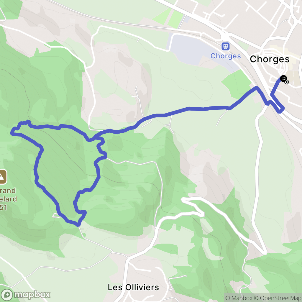 Chorges : carte du parcours de randonnée - France