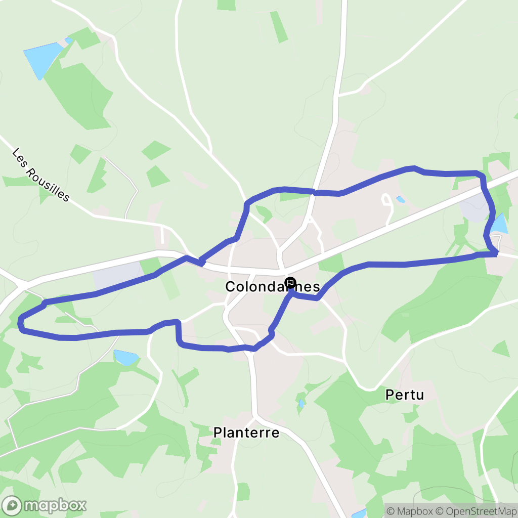 Colondannes : carte du parcours de randonnée - France