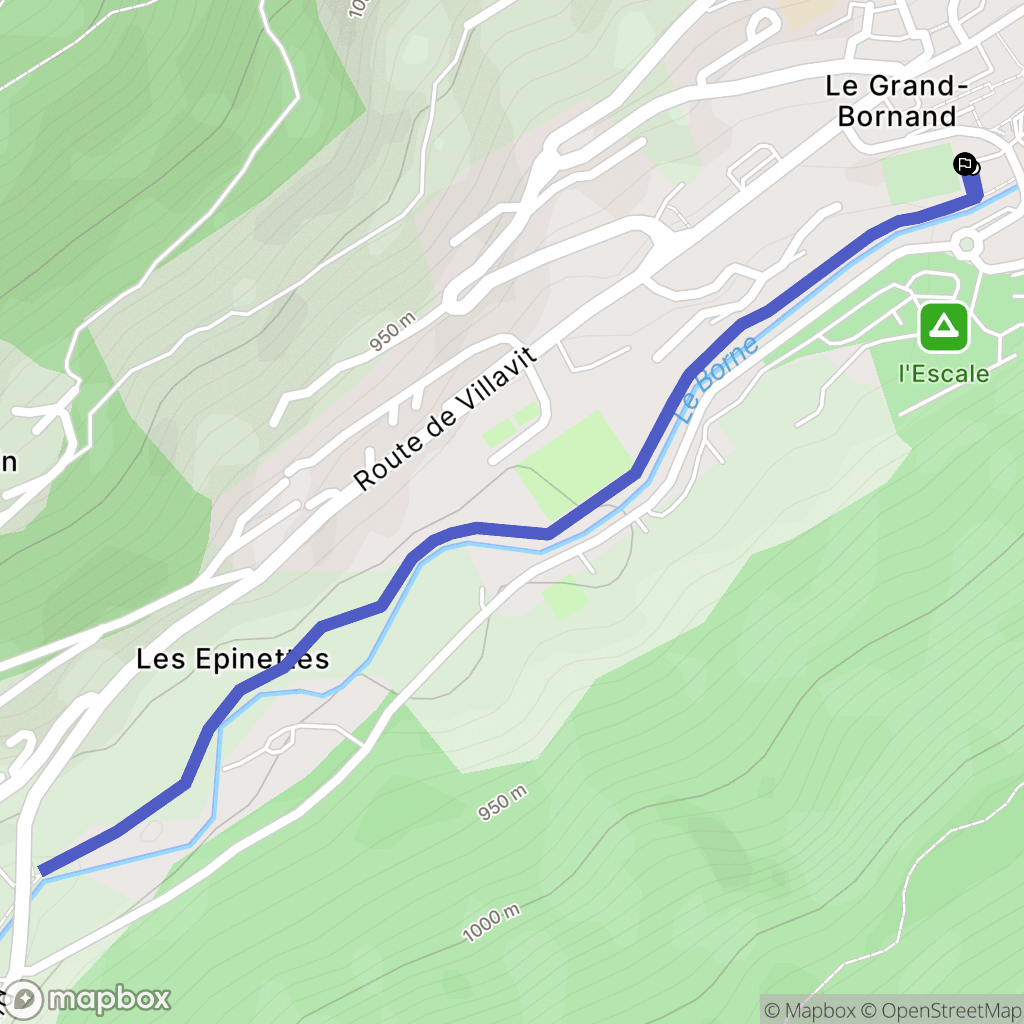 Le Grand-Bornand : carte du parcours de randonnée - France