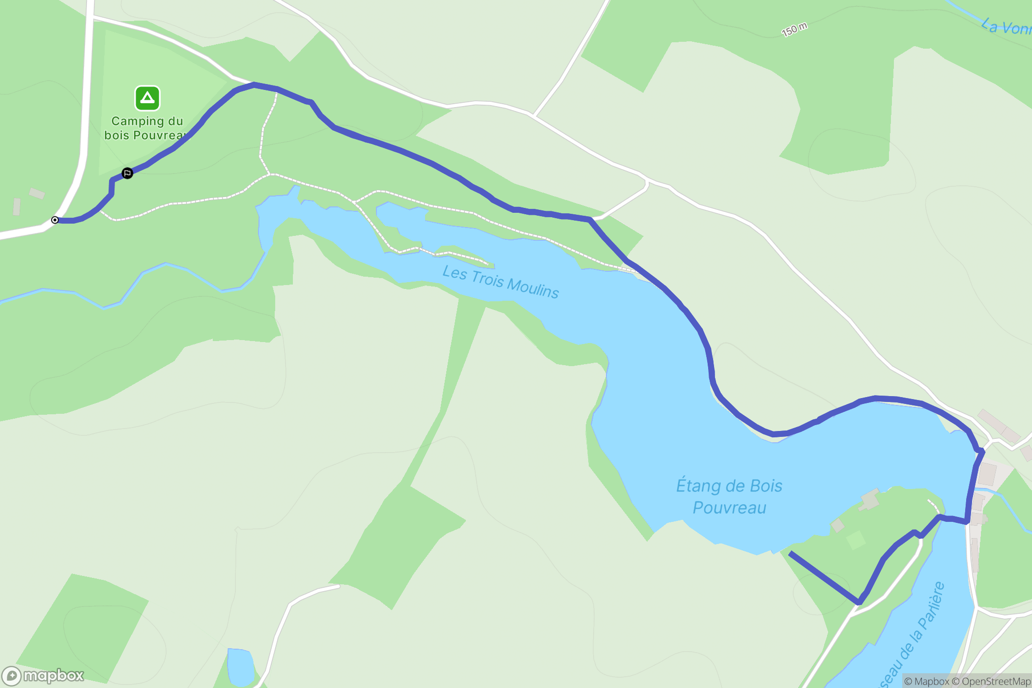 Ménigoute : carte du parcours de randonnée - France