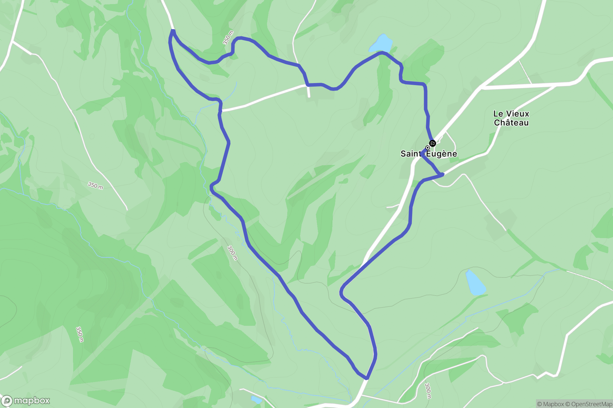 Saint-Eugène : carte du parcours de randonnée - France