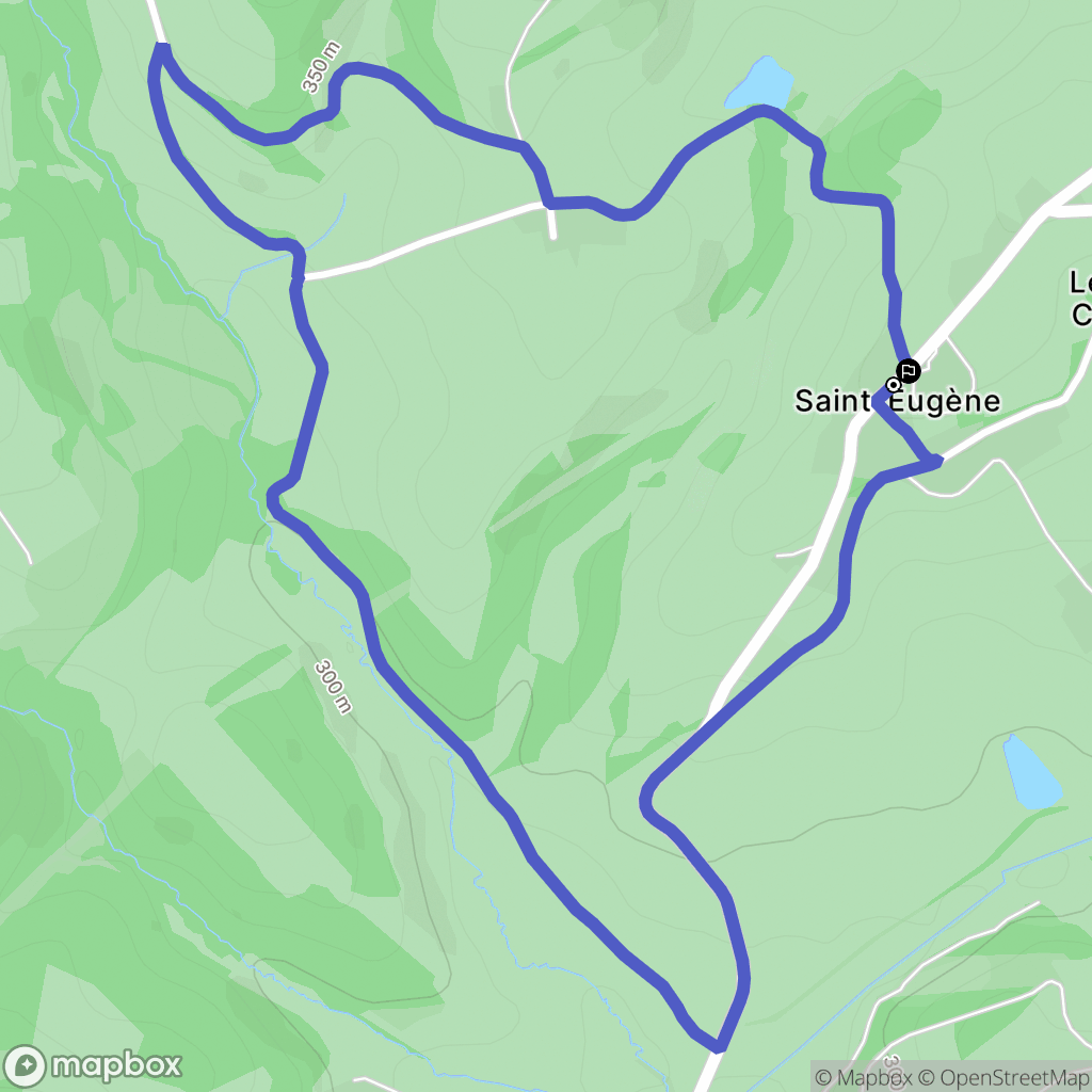 Saint-Eugène : carte du parcours de randonnée - France