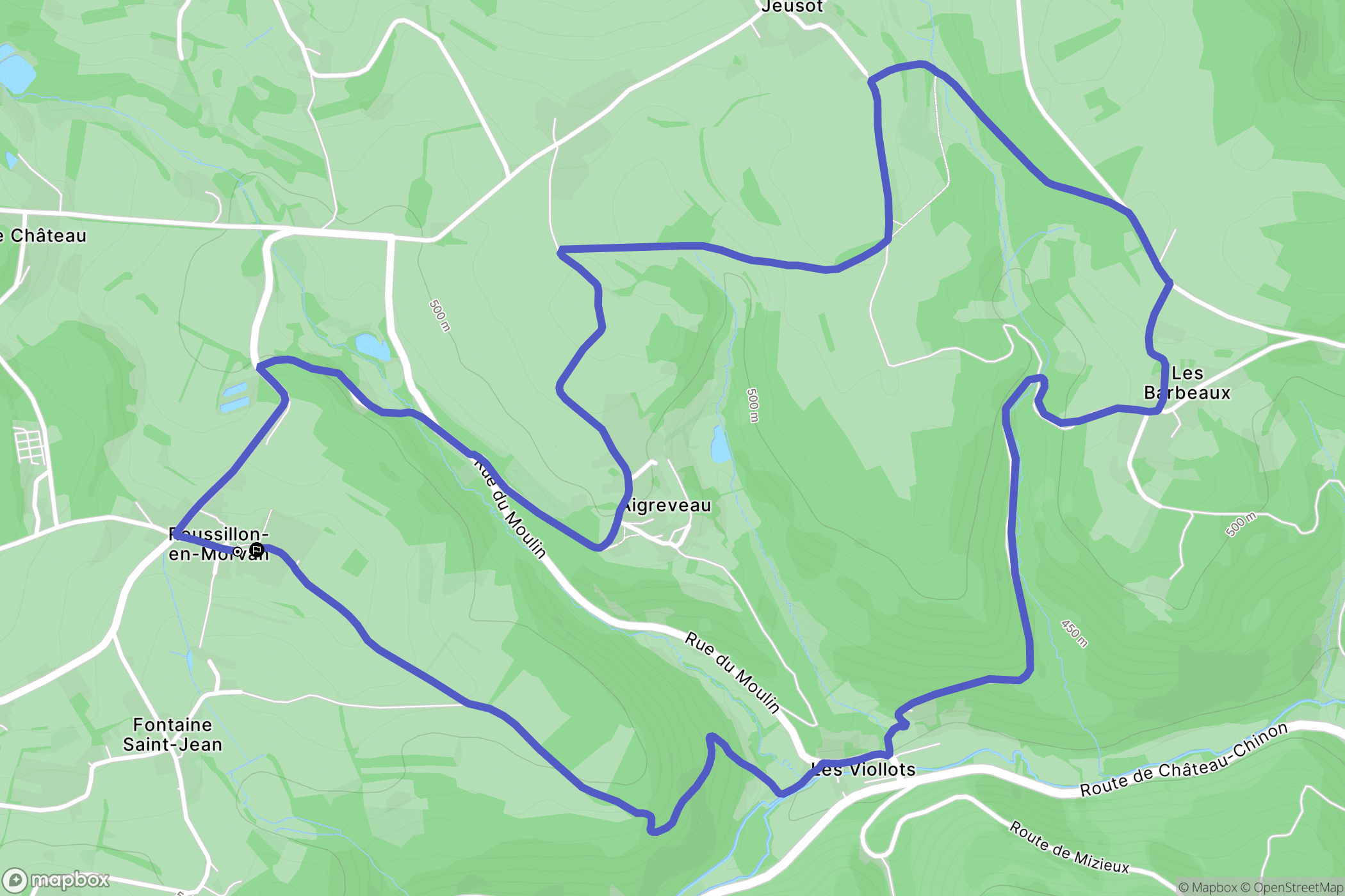 Roussillon-en-Morvan: routekaart voor buitenactiviteiten - France