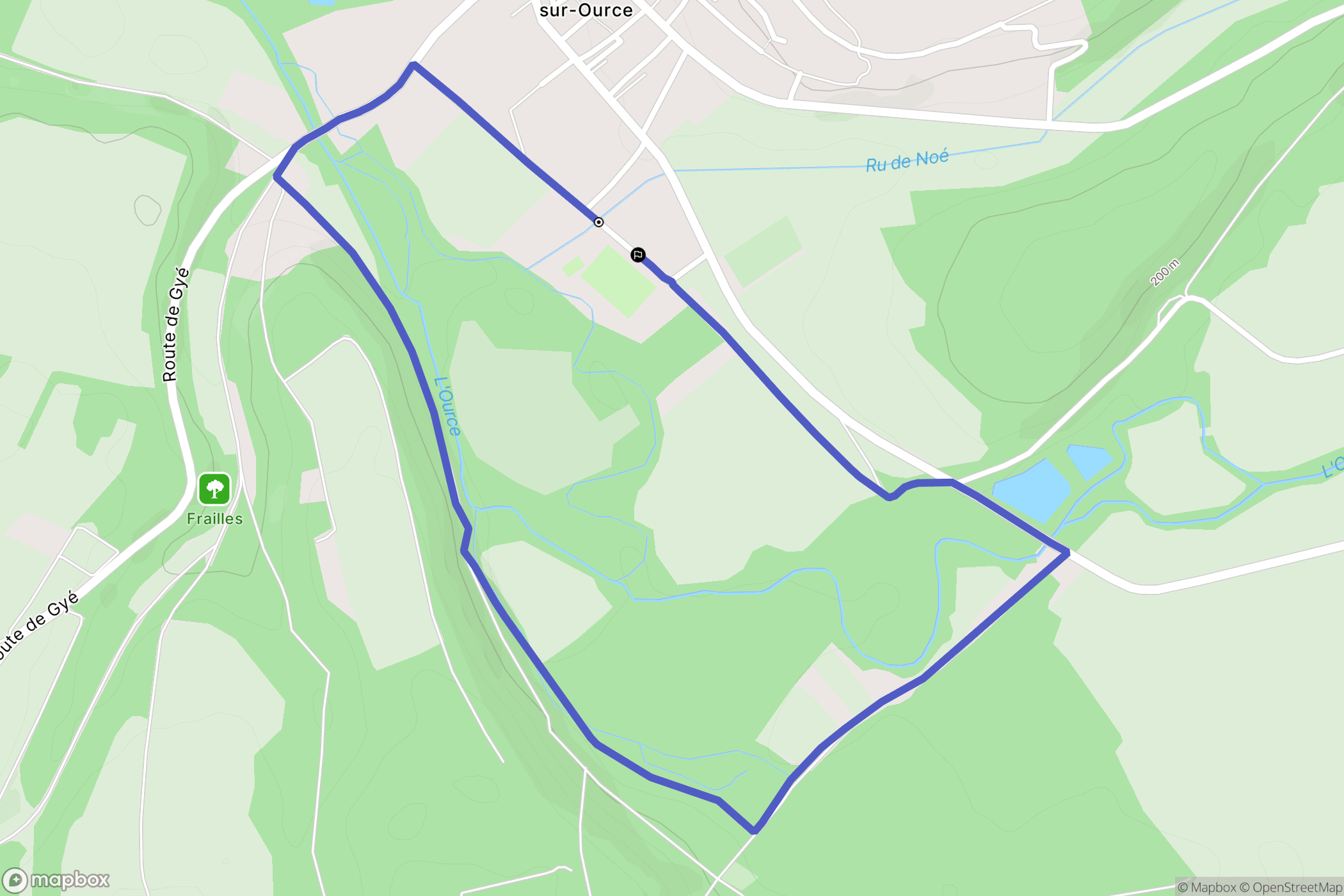 Loches-sur-Ource: routekaart voor buitenactiviteiten - France