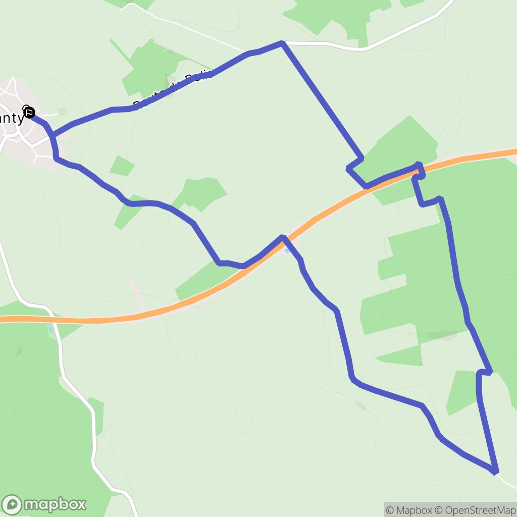 Planty : carte du parcours de randonnée - France