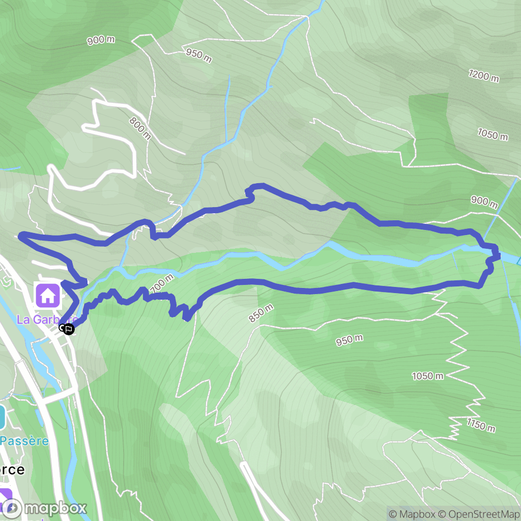 Etsaut : carte du parcours de randonnée - France