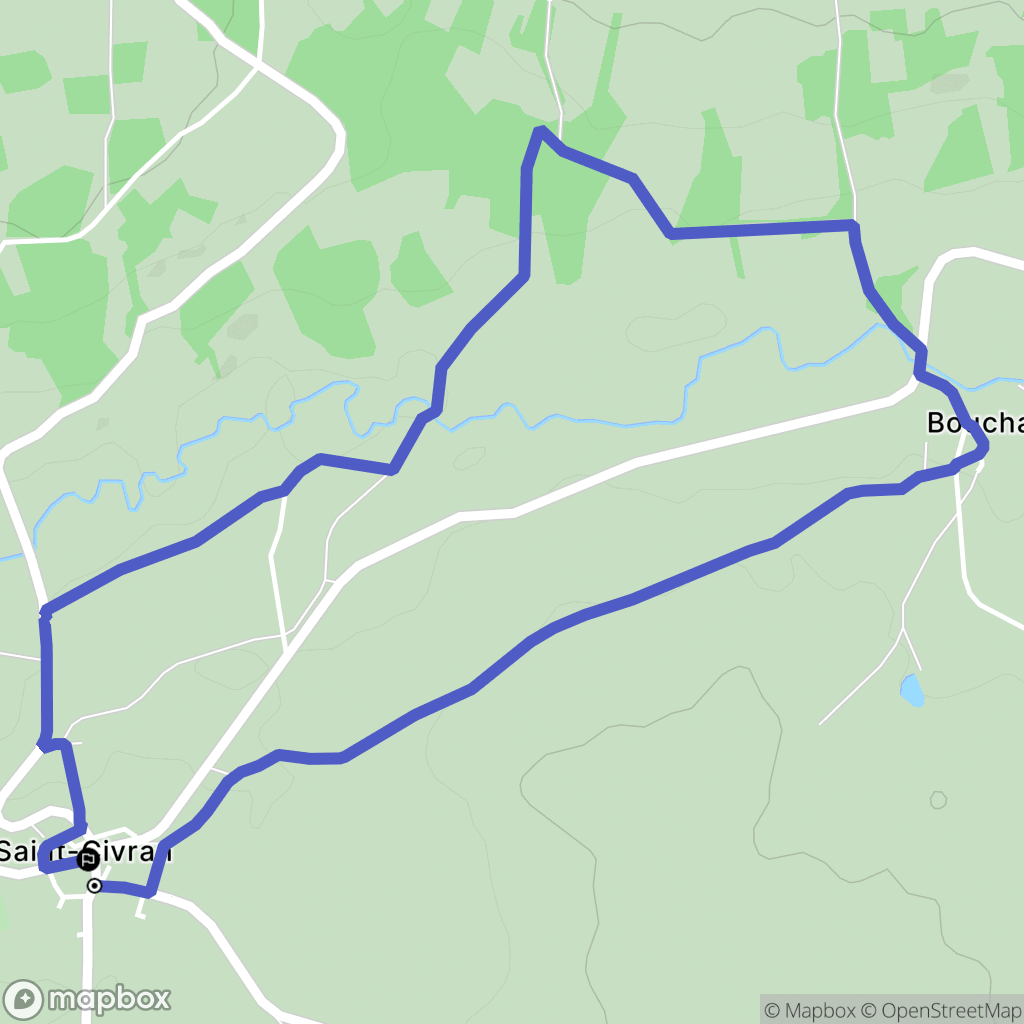 Saint-Civran : carte du parcours de randonnée - France