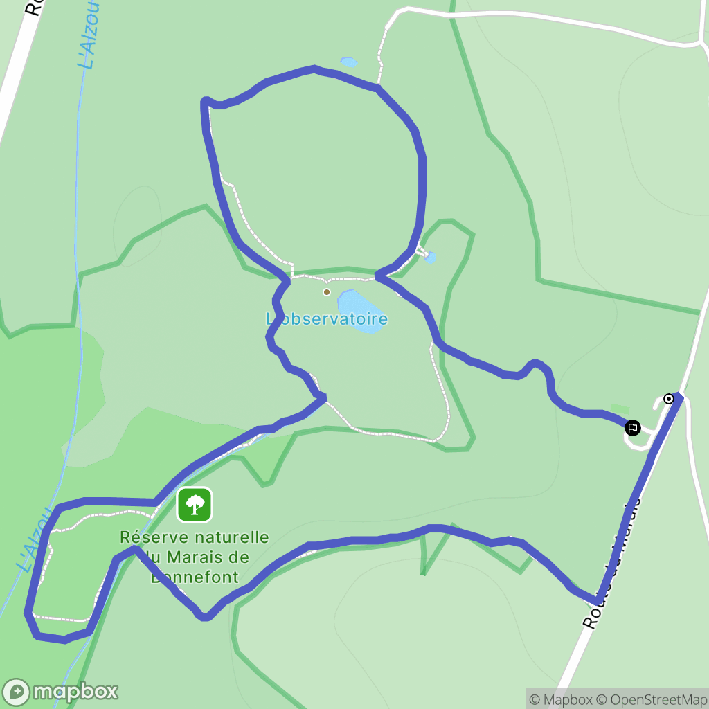 Mayrinhac-Lentour : carte du parcours de randonnée - France