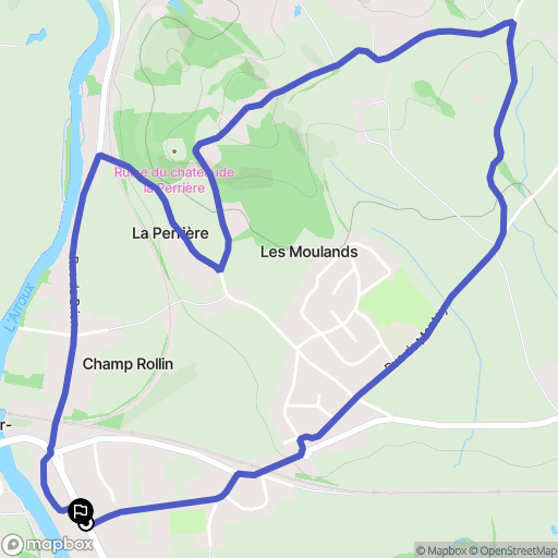 Étang-sur-Arroux : carte du parcours de randonnée - France